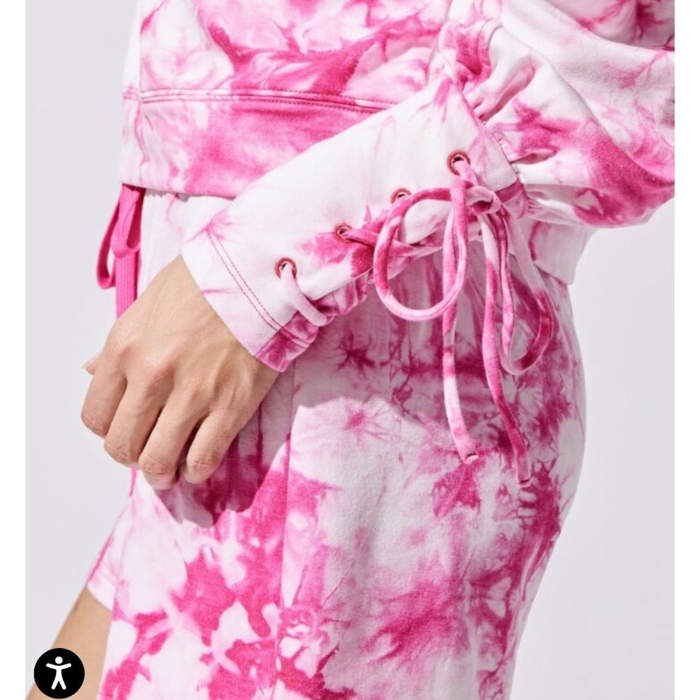 NWT $256 Carbon38 Sweat Set Electric Pink Tie Dye Size Small - Picture 5 of 15